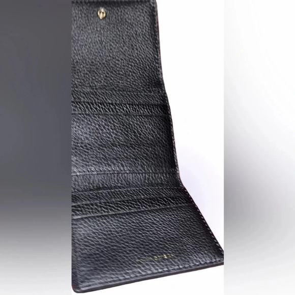 Tory Burch Trifold Compact Wallet in Black Pebbled Leather - Picture 14 of 16